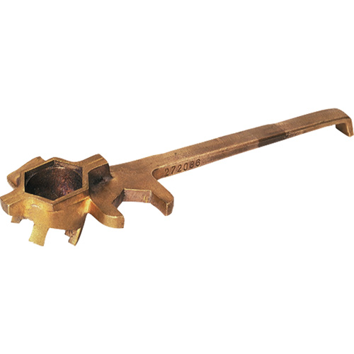 Deluxe Non-Sparking Drum Wrench, 1-1/4" Opening, 3-1/4" Handle, Bronze Alloy Planification Entrepots Molloy