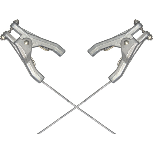 Heavy-Duty Bonding & Grounding Wire Assemblies - Two Hand Clamp Connectors Planification Entrepots Molloy