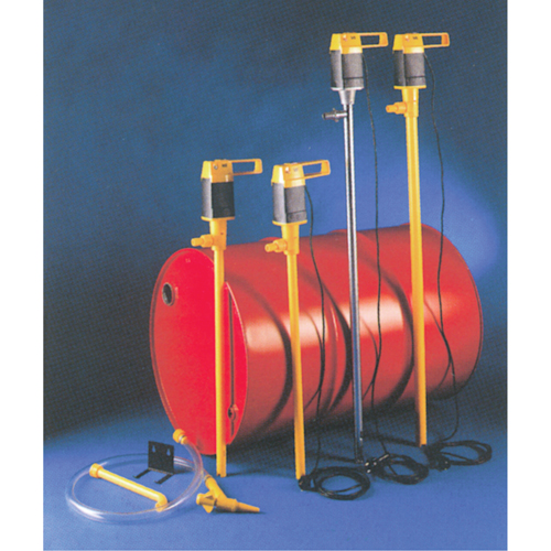 Pompes &agrave; tambour &eacute;lectriques, Polypropyl&egrave;ne, 12,5 gal./min Planification Entrepots Molloy