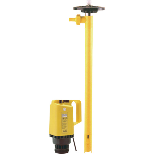 Pompes &agrave; tambour &eacute;lectriques, Polypropyl&egrave;ne, 24 gal./min Planification Entrepots Molloy