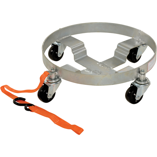 Chariots &agrave; &eacute;tages multiples pour baril, Acier, Capacit&eacute;e 900 lb, Diam&egrave;tre 19", Roue en Caoutchouc Planification Entrepots Molloy