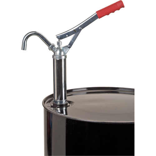 Pompe &agrave; baril de type levier, Acier, 11 oz/course, Pour barils de 30-55 gal. Planification Entrepots Molloy