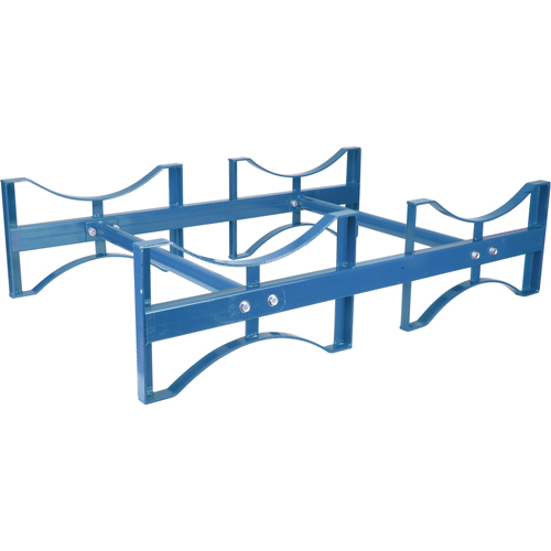 Drum Stacking Rack, 2 Drums, 1600 lbs. Capacity, 45-1/2" W x 30" D x 12-1/2" H Planification Entrepots Molloy