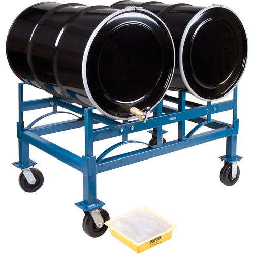 Drum Stacking Rack, 2 Drums, 1600 lbs. Capacity, 45-1/2" W x 30" D x 12-1/2" H Planification Entrepots Molloy