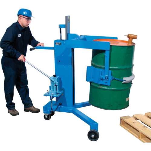 Basculeur - palettiseurs pour barils, 55 gal. US (45 gal. imp.) Planification Entrepots Molloy