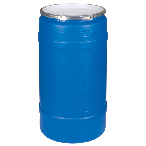 Polyethylene Drums, 30 US gal. (25 imp. Gal.), Open Top, Blue Planification Entrepots Molloy