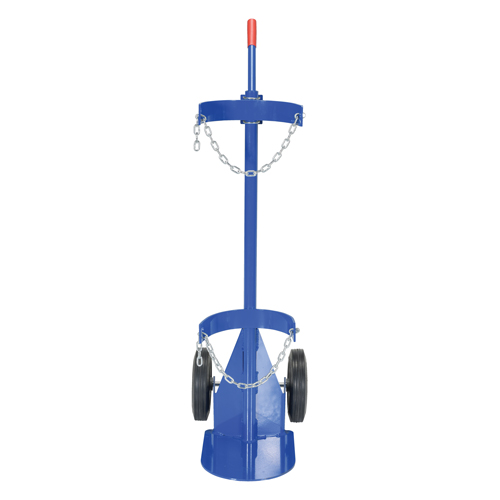 Gas Cylinder Cart, Rubber Wheels, 12" W x 15-1/2" L Base, 500 lbs. Planification Entrepots Molloy