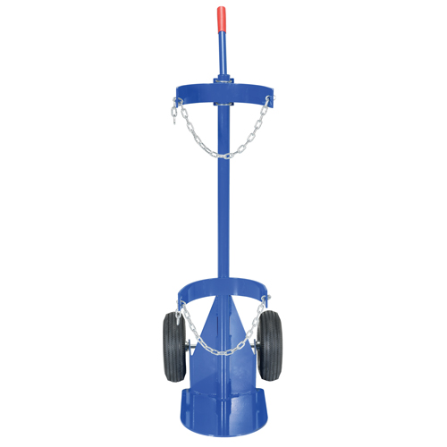 Chariot pour bouteille de gaz, Roues Pneumatique, Base de 12" la x 15-1/2" lo, 500 lb Planification Entrepots Molloy