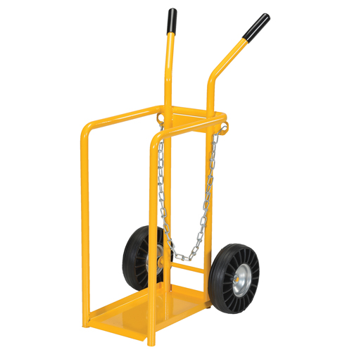Gas Cylinder Cart, Mold-on Rubber Wheels, 9-13/16" W x 16" L Base, 150 lbs. Planification Entrepots Molloy