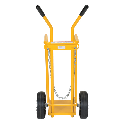 Gas Cylinder Cart, Mold-on Rubber Wheels, 9-13/16" W x 16" L Base, 150 lbs. Planification Entrepots Molloy