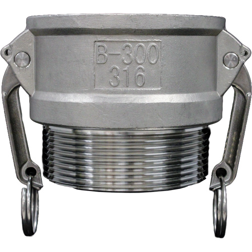 Cam & Groove Coupling, Stainless Steel, Type B, 3/4", Male NPT, 250 PSI Planification Entrepots Molloy