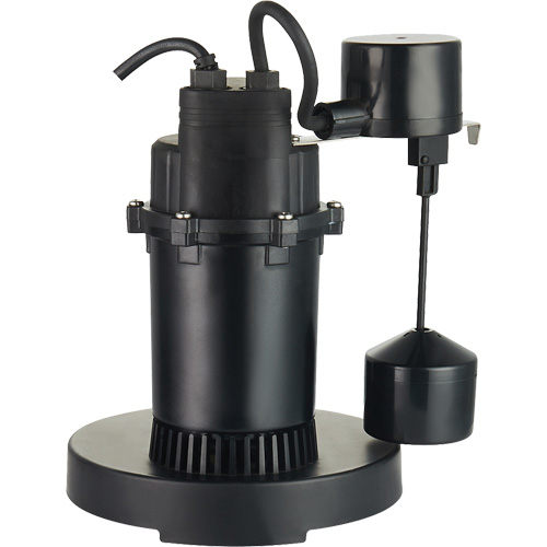 Thermoplastic Submersible Sump Pump, 2560 GPH, 115 V, 4.6 A, 1/3 HP Planification Entrepots Molloy