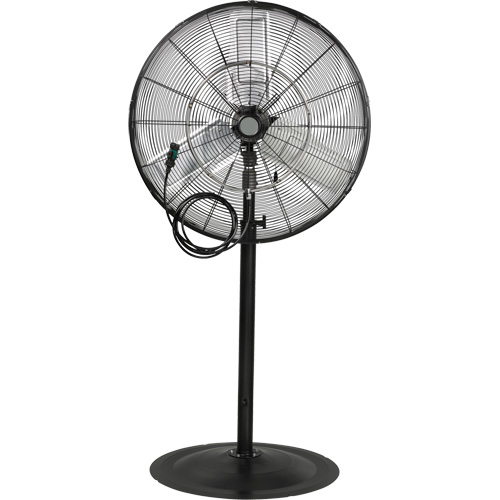 Ventilateur oscillant sur socle avec vaporisation &agrave; moteur &eacute;tanche &agrave; l'eau, Robuste, 3 Vitesses, Diam&egrave;tre de 30" Planification Entrepots Molloy