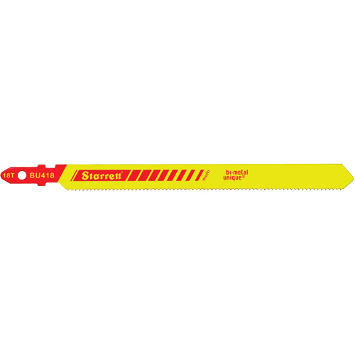 Lames pour scie sauteuse Unified Shank, Bim&eacute;tal, 4" lo, 18 dents par pouce Planification Entrepots Molloy