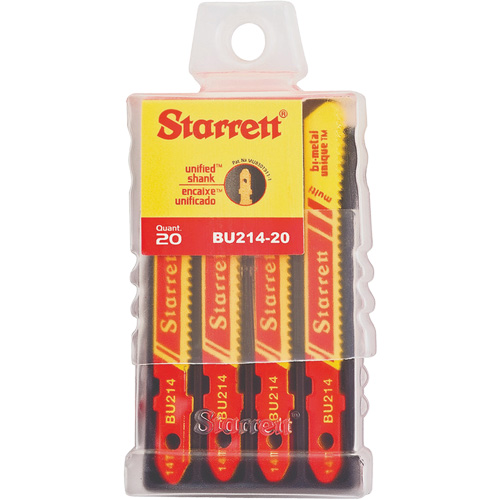 Lames pour scie sauteuse Unified Shank, Bim&eacute;tal, 2" lo, 14 dents par pouce Planification Entrepots Molloy