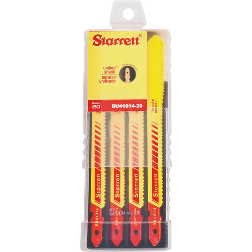 Lames pour scie sauteuse Unified Shank, Bim&eacute;tal, 4" lo, 10-14 dents par pouce Planification Entrepots Molloy