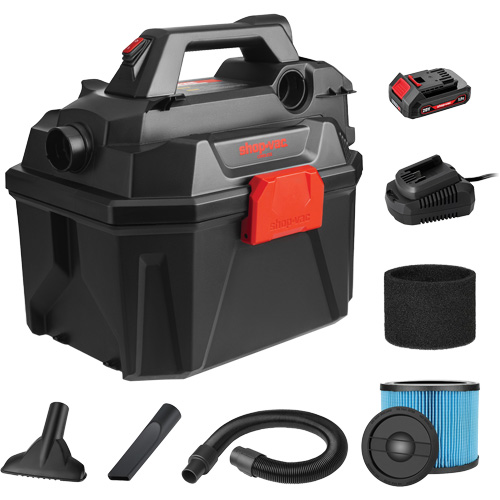 Cordless Wet/Dry Vacuum, 20 V, 2 Gal. Capacity Planification Entrepots Molloy