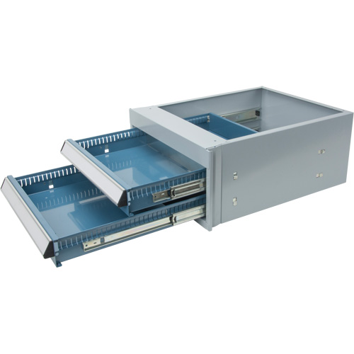 &eacute;tabli &agrave; deux tiroirs, Acier, 18" la x 21" p x 9" h Planification Entrepots Molloy