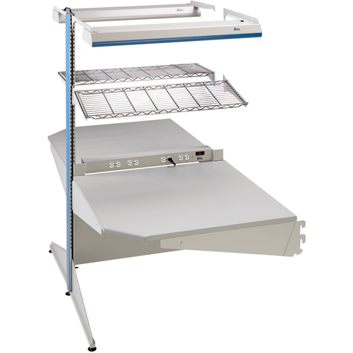 Arlink Preconfigured Workstation, 36" W x 56" D x 84" H, Double Sided Corner Add-On Planification Entrepots Molloy