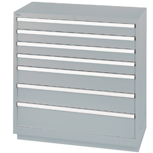 Armoires de rangement avec tiroirs, 7 tiroirs, 40-1/4" la x 22-1/2" p x 41-3/4" h, Gris Planification Entrepots Molloy