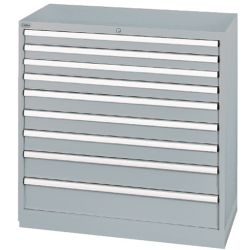 Armoires de rangement avec tiroirs, 9 tiroirs, 40-1/4" la x 22-1/2" p x 41-3/4" h, Gris Planification Entrepots Molloy