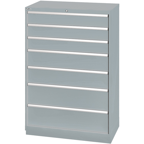 Armoires de rangement avec tiroirs, 7 tiroirs, 40-1/4" la x 22-1/2" p x 59-1/2" h, Gris Planification Entrepots Molloy