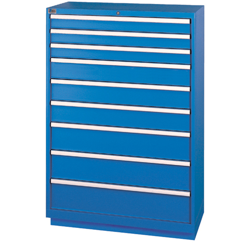 Armoires de rangement avec tiroirs, 9 tiroirs, 40-1/4" la x 22-1/2" p x 59-1/2" h, Bleu brillant Planification Entrepots Molloy