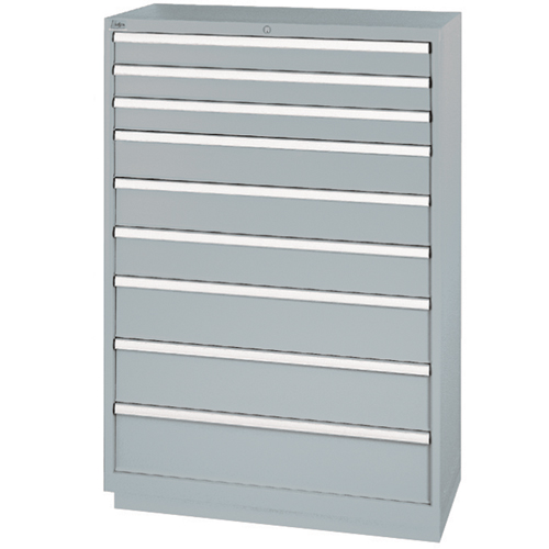 Armoires de rangement avec tiroirs, 9 tiroirs, 40-1/4" la x 22-1/2" p x 59-1/2" h, Gris Planification Entrepots Molloy