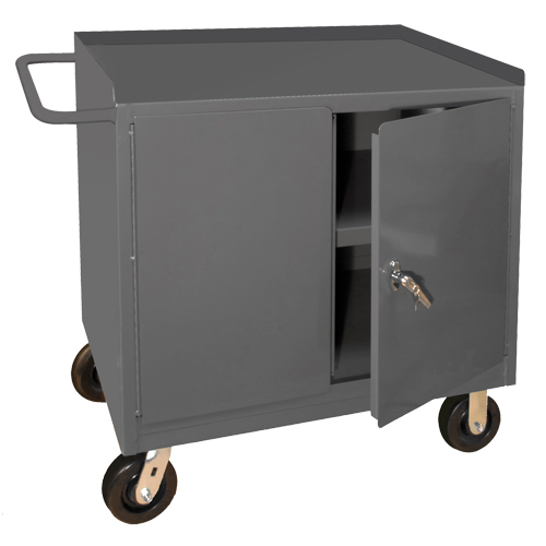 Mobile Workbench Cabinet, Steel Surface Planification Entrepots Molloy