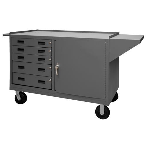 Mobile Workbench Cabinet, Steel Surface Planification Entrepots Molloy