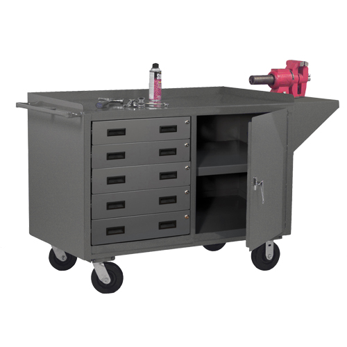 Mobile Workbench Cabinet, Steel Surface Planification Entrepots Molloy