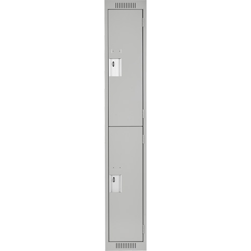 Casiers Clean Line, 2 niveaux, 12" x 18" x 72", Acier, Gris, Rivet (assembl&eacute;) Planification Entrepots Molloy