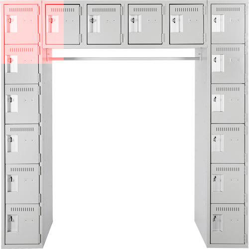 Arche de casiers &eacute;conomiques assembl&eacute;s Clean Line, 16 niveaux, Bloc de 3, 18" x 72" x 12", Acier Planification Entrepots Molloy