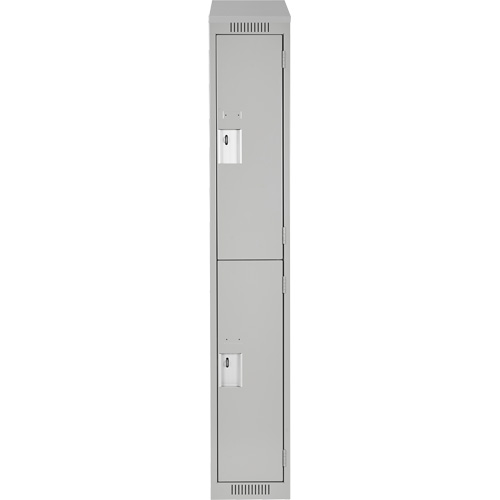 Casiers Clean Line, 2 niveaux, 12" x 18" x 78", Acier, Gris, Rivet (assembl&eacute;) Planification Entrepots Molloy