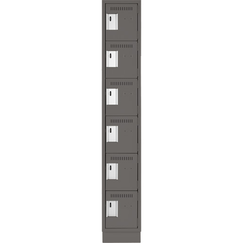 Petits casiers Clean Line, 6 niveaux, 12" x 18" x 76", Acier, Charbon, Rivet (assembl&eacute;) Planification Entrepots Molloy