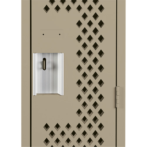 Clean Line Lockers, Bank of 2, 24" x 15" x 72", Steel, Beige, Rivet (Assembled), Perforated Planification Entrepots Molloy