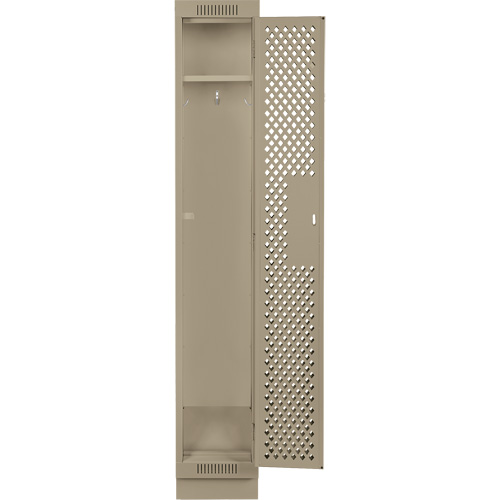Clean Line Lockers, 12" x 12" x 76", Steel, Beige, Rivet (Assembled), Perforated Planification Entrepots Molloy