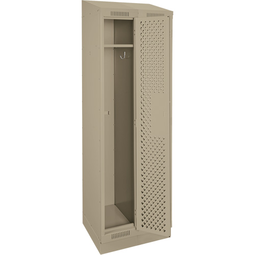 Casiers Clean Line, Bloc de 2, 24" x 18" x 82", Acier, Beige, Rivet (assembl&eacute;), Perfor&eacute; Planification Entrepots Molloy