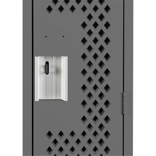 Clean Line Lockers, 12" x 15" x 72", Steel, Charcoal, Rivet (Assembled), Perforated Planification Entrepots Molloy