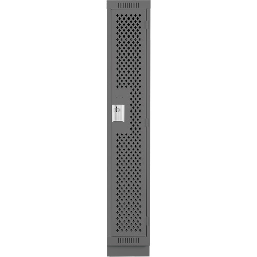 Clean Line Lockers, 12" x 12" x 76", Steel, Charcoal, Rivet (Assembled), Perforated Planification Entrepots Molloy