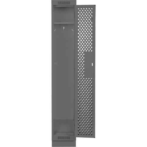 Clean Line Lockers, 12" x 12" x 76", Steel, Charcoal, Rivet (Assembled), Perforated Planification Entrepots Molloy