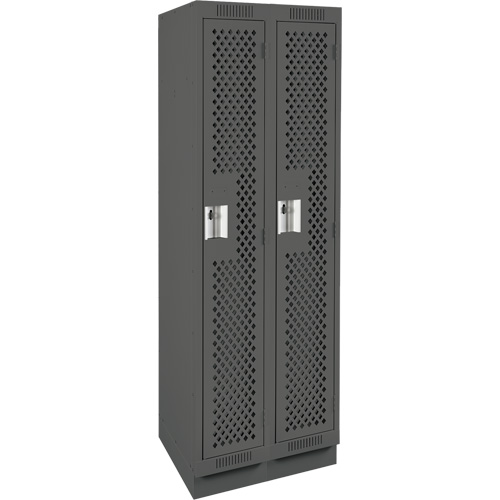 Casiers Clean Line, Bloc de 2, 24" x 18" x 76", Acier, Charbon, Rivet (assembl&eacute;), Perfor&eacute; Planification Entrepots Molloy