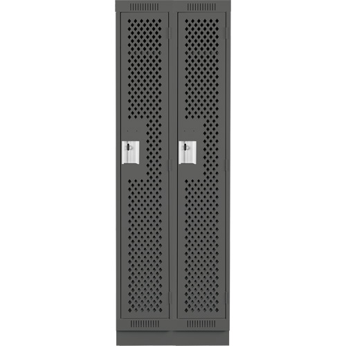 Casiers Clean Line, Bloc de 2, 24" x 18" x 76", Acier, Charbon, Rivet (assembl&eacute;), Perfor&eacute; Planification Entrepots Molloy