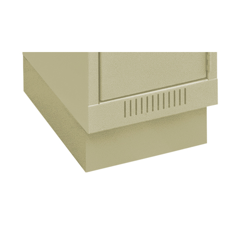 Base en retrait pour casiers &eacute;conomiques Clean Line, 1 Blocs, 4" lo x 12" la x 18" p, Beige, Acier Planification Entrepots Molloy
