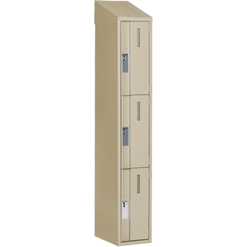 Casiers robustes Concorde, 3 niveaux, 12" x 18" x 78", Acier, Beige, Soud&eacute; (assembl&eacute;) Planification Entrepots Molloy