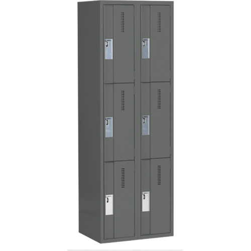 Casiers robustes Concorde, 3 niveaux, Bloc de 2, 24" x 18" x 72", Acier, Charbon, Soud&eacute; (assembl&eacute;) Planification Entrepots Molloy