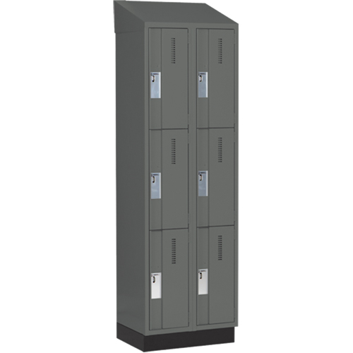 Casiers robustes Concorde, 3 niveaux, Bloc de 2, 24" x 18" x 82", Acier, Charbon, Soud&eacute; (assembl&eacute;) Planification Entrepots Molloy