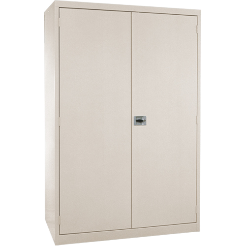 Armoires de rangement Hi-Boy profondes, Acier, 4 Tablettes, 72" h x 36" la x 24" P, Beige Planification Entrepots Molloy