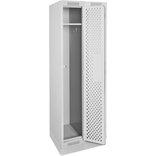 Casiers Clean Line, Bloc de 2, 24" x 18" x 76", Acier, Gris, Rivet (assembl&eacute;), Perfor&eacute; Planification Entrepots Molloy