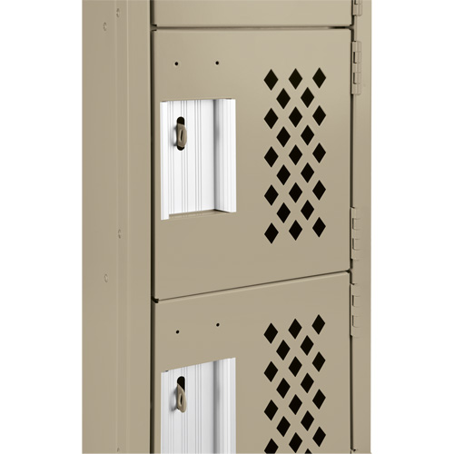 Assembled Lockerettes Clean Line Perforated Economy Lockers, 6 -tier, 18" x 72" x 12", Steel Planification Entrepots Molloy